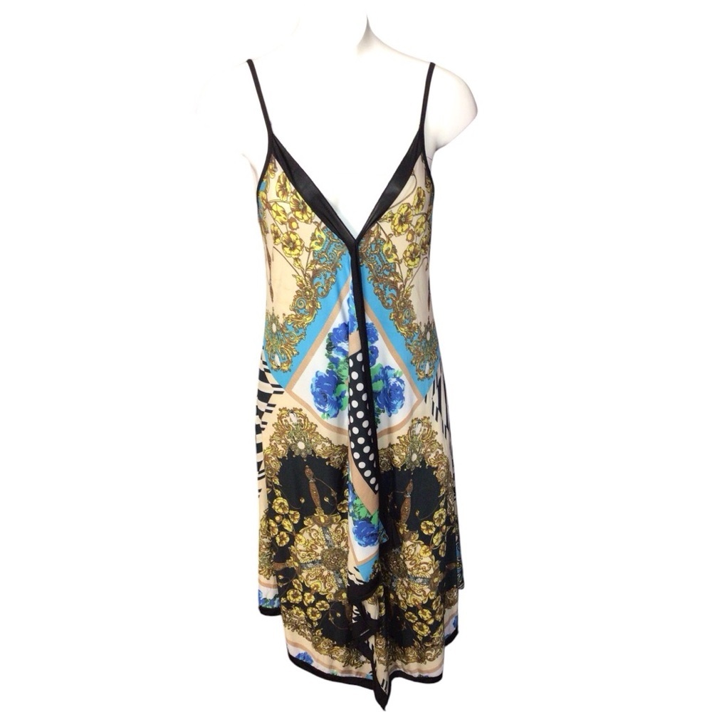 Erow Vibrant Multicolor Maxi Dress with Spaghetti Straps size medium